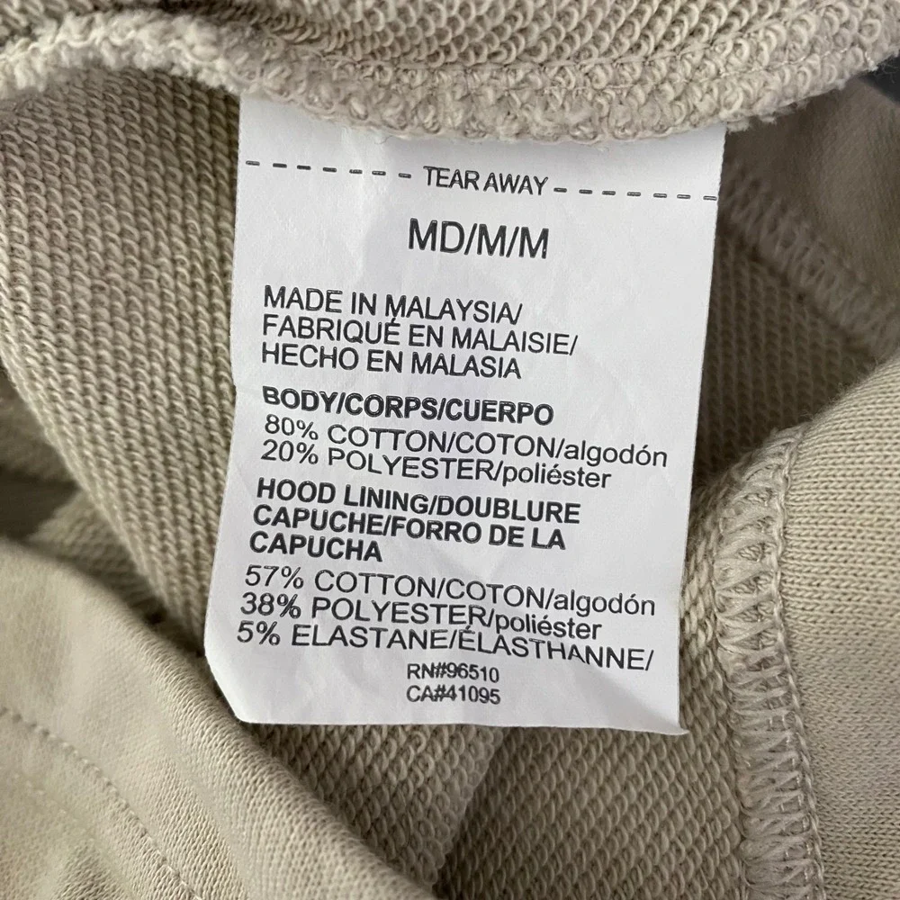 Under Armour Short Sleeve Hoodie Men Medium Beige Pullover Athleisure Streetwear